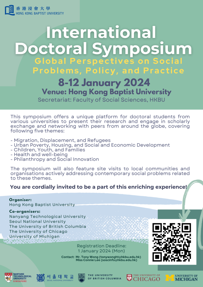 Doctoral Symposium:Global Perspectives on Social Problems, Policy, and ...